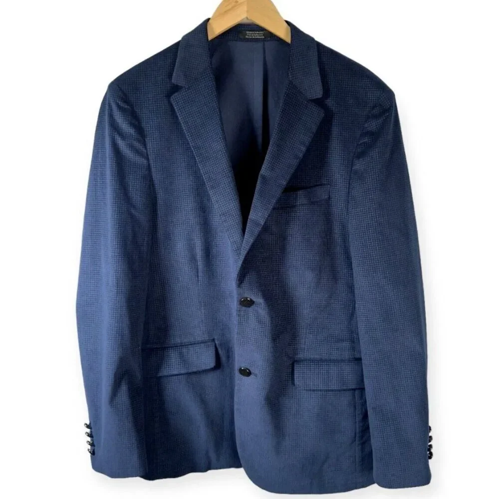 Vince Camuto Navy‎ Blue Men's Medium Cotton Sport Coat Blazer